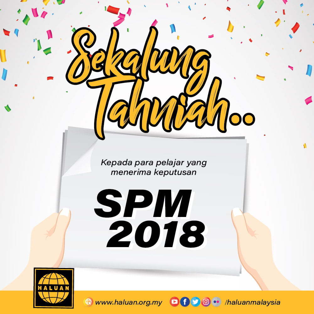 Syabas dan Tahniah Calon SPM Sesi 2018!
