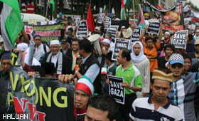 Rakyat Bantah Serangan Zionis Ke Atas Gaza