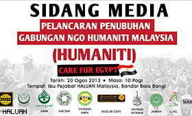 Gabungan NGO Humaniti Malaysia (HUMANITI) Kecam Pembunuhan di Mesir