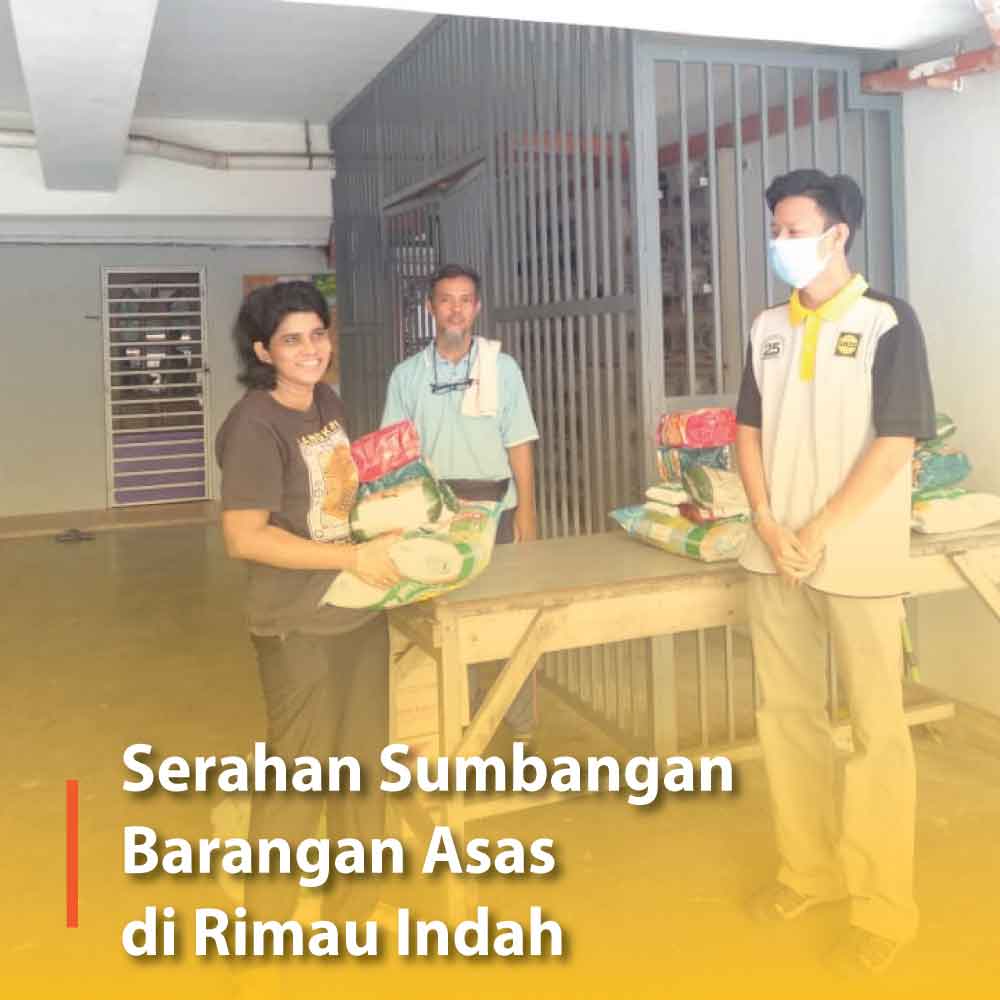 Serahan Sumbangan Barangan Asas di Rimau Indah