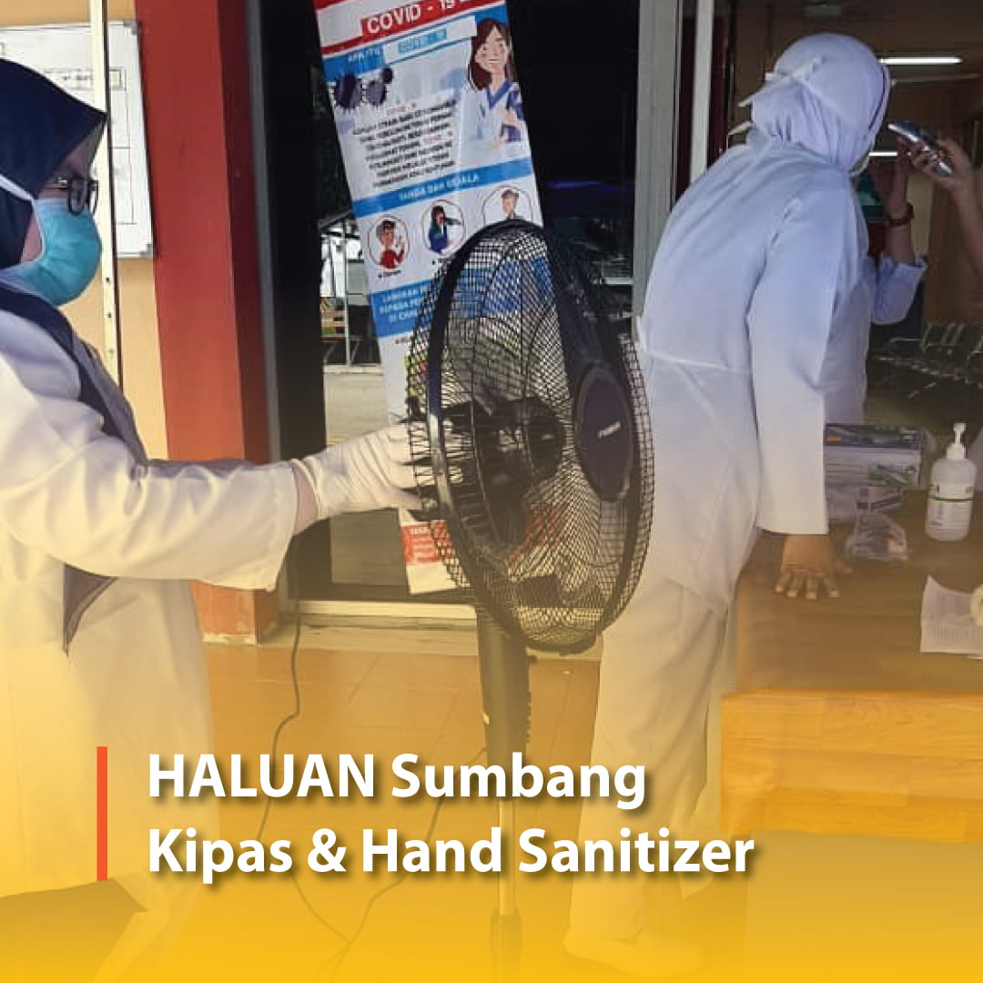 HALUAN Sumbang Kipas Dan Hand Sanitizer