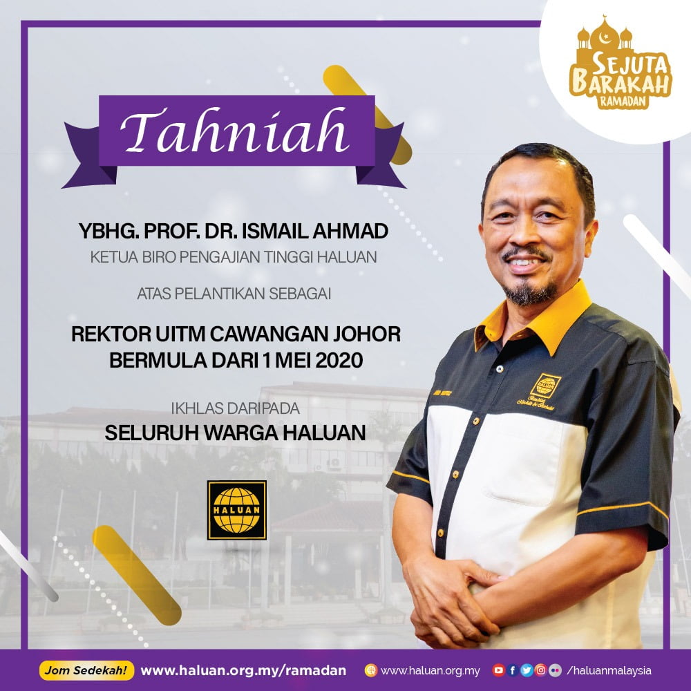 Tahniah Prof. Dr. Ismail!