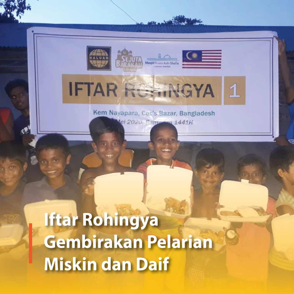 Iftar Rohingya Gembirakan Pelarian Miskin dan Daif