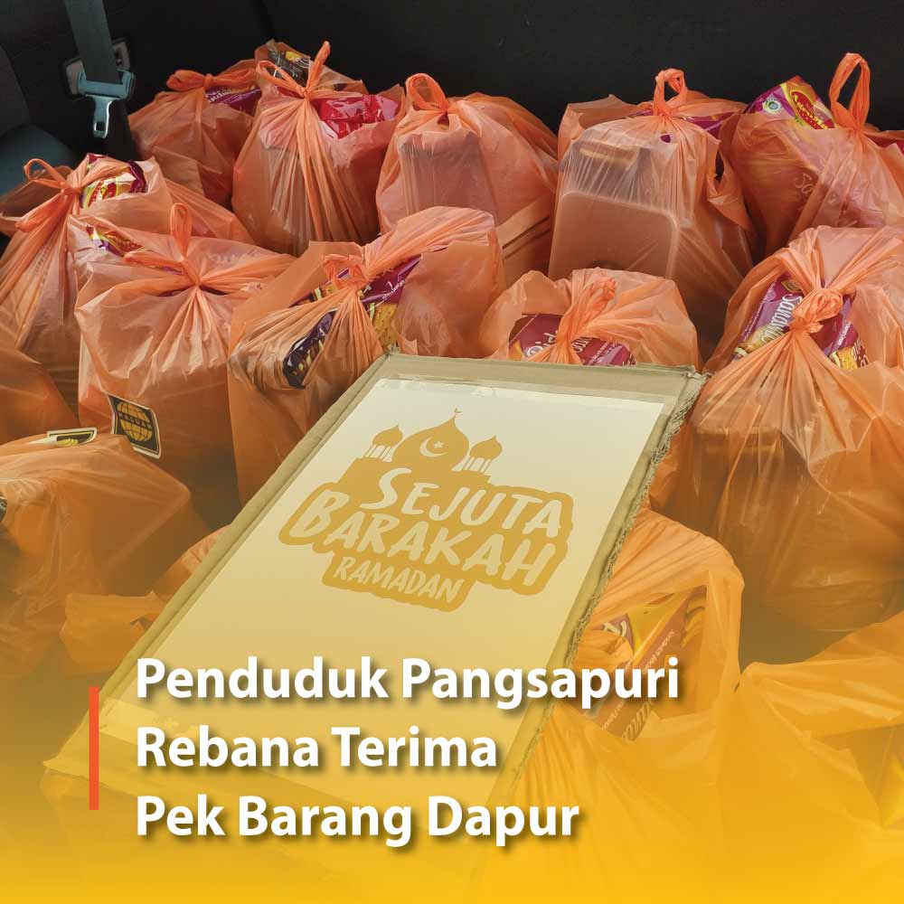 Penduduk Pangsapuri Rebana Terima Pek Barang Dapur