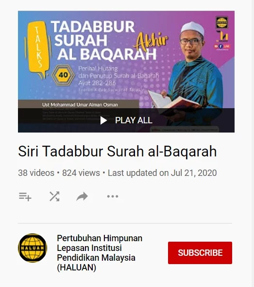 Siri Tadabbur Surah Al-Baqarah