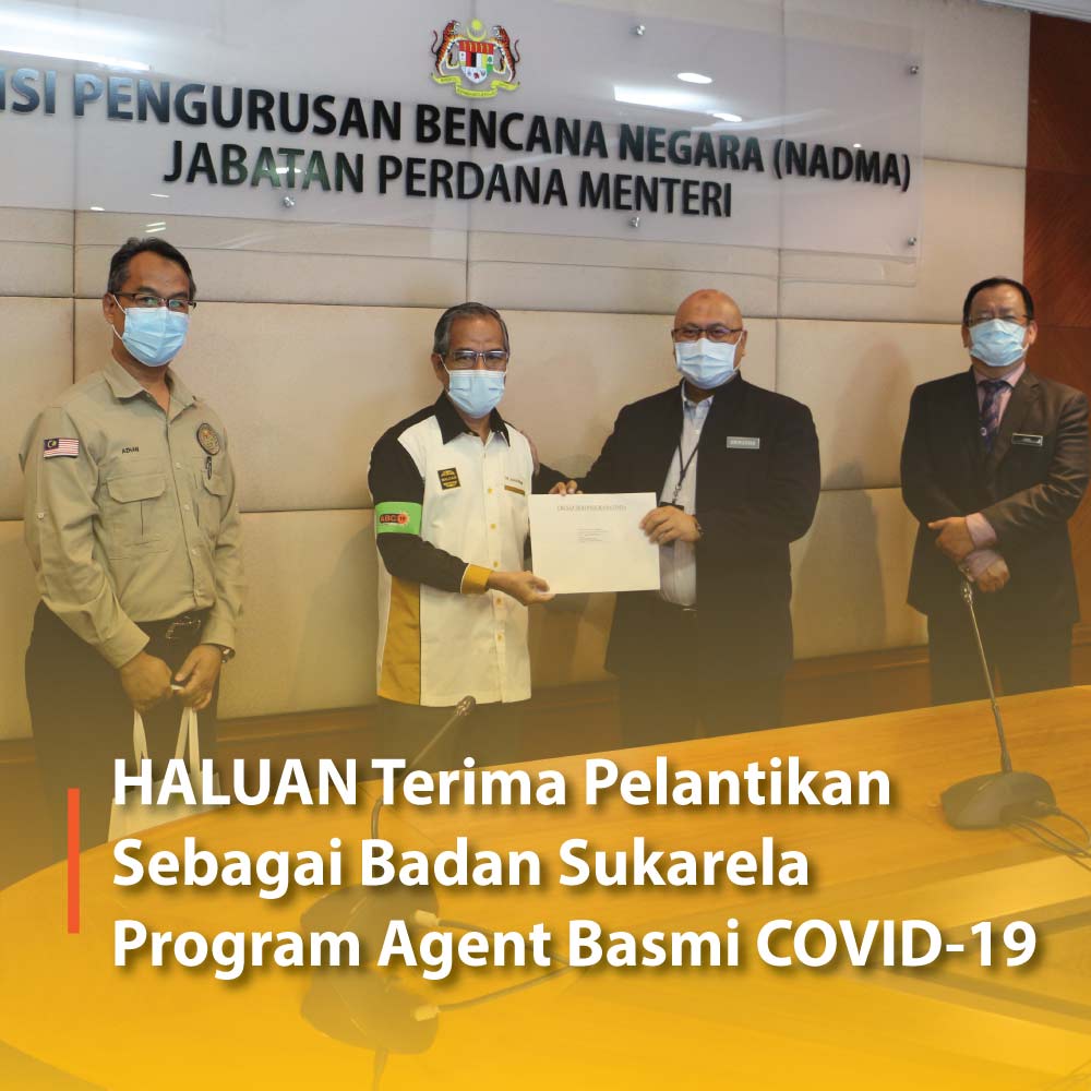 HALUAN Terima Pelantikan Sebagai Badan Sukarela Program Agent Basmi COVID-19