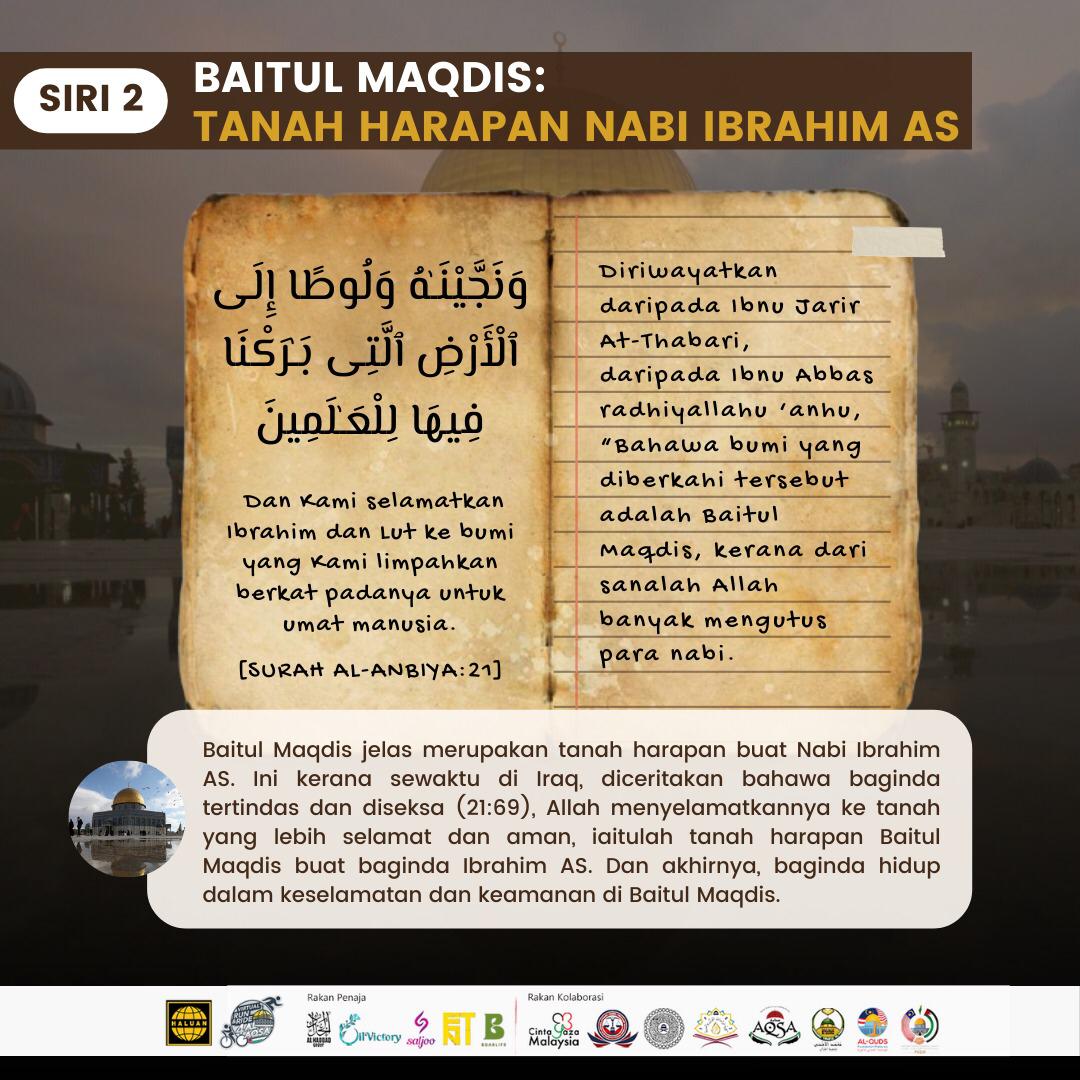 Baitul Maqdis adalah tanah HARAPAN bagi Rasulullah SAW ketika TAHUN KESEDIHAN.