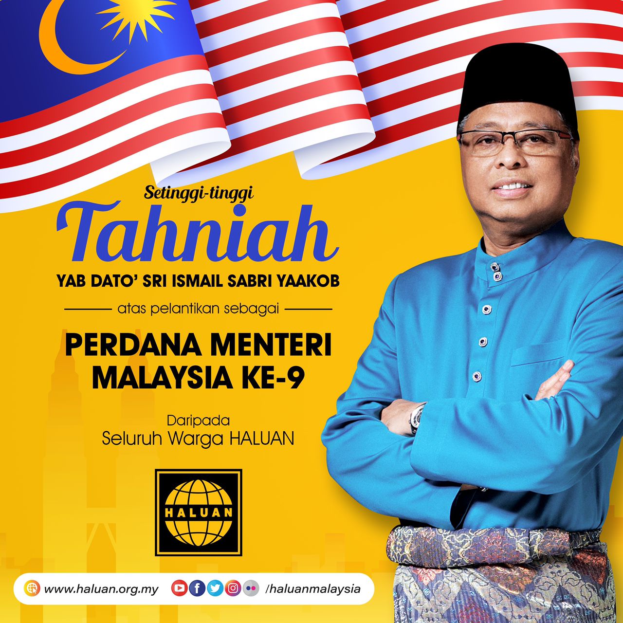 Tahniah Perdana Menteri Malaysia ke-9