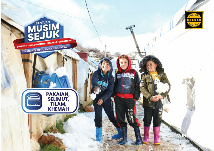 Bantuan Musim Sejuk | Pakaian, Selimut, Tilam, Khemah