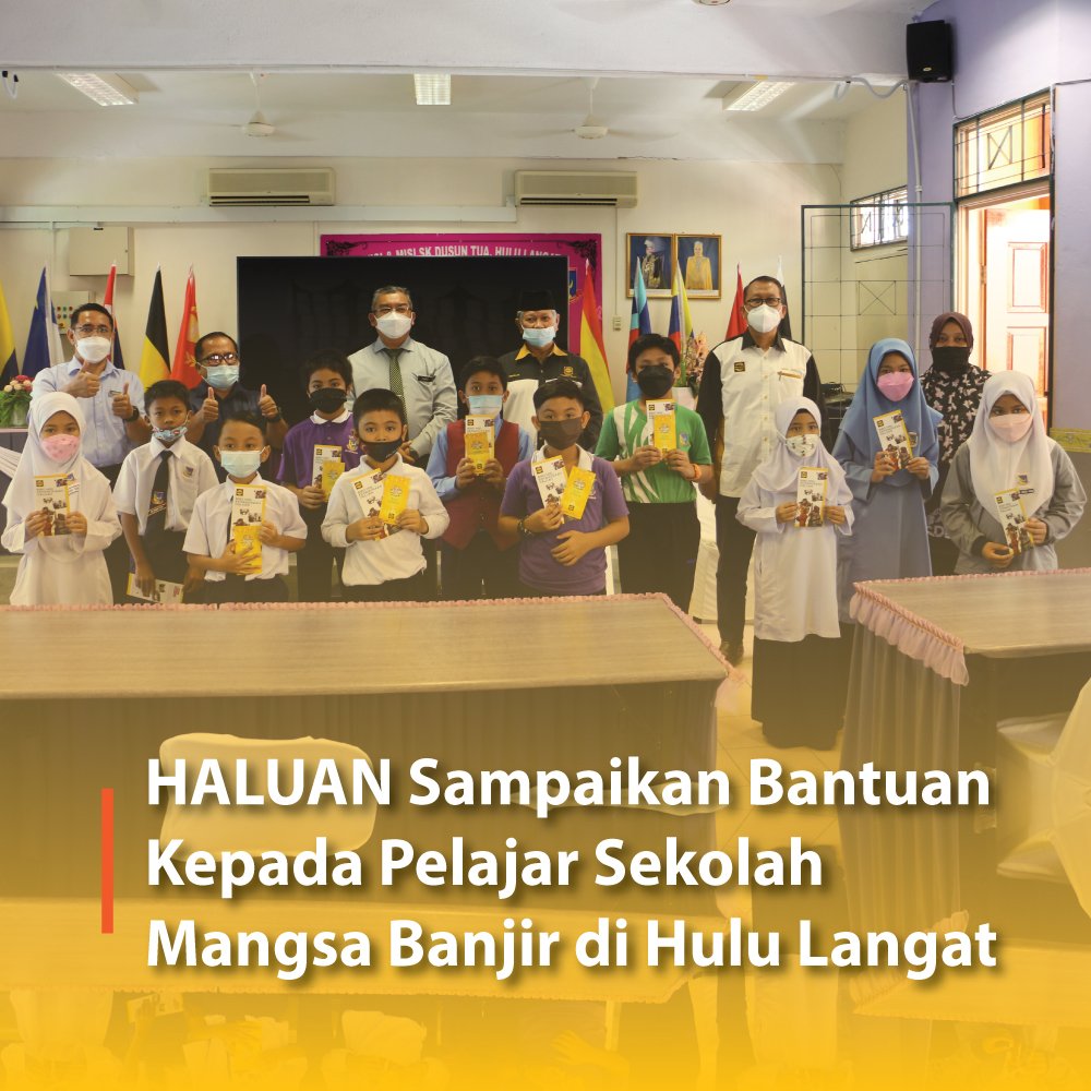 HALUAN Sampaikan Bantuan Kepada Pelajar Sekolah Mangsa Banjir di Hulu Langat