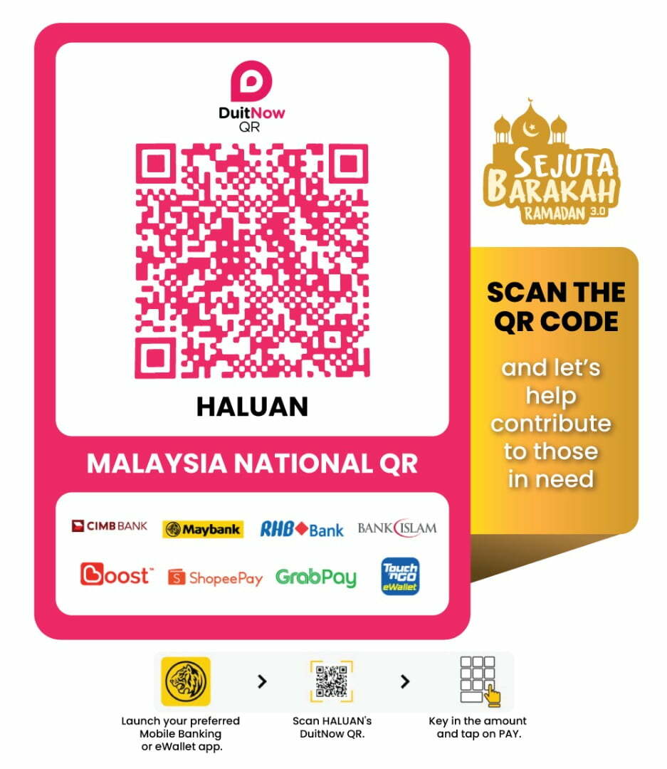 Kini anda boleh menyumbang dengan lebih pantas apabila menggunakan KOD QR!