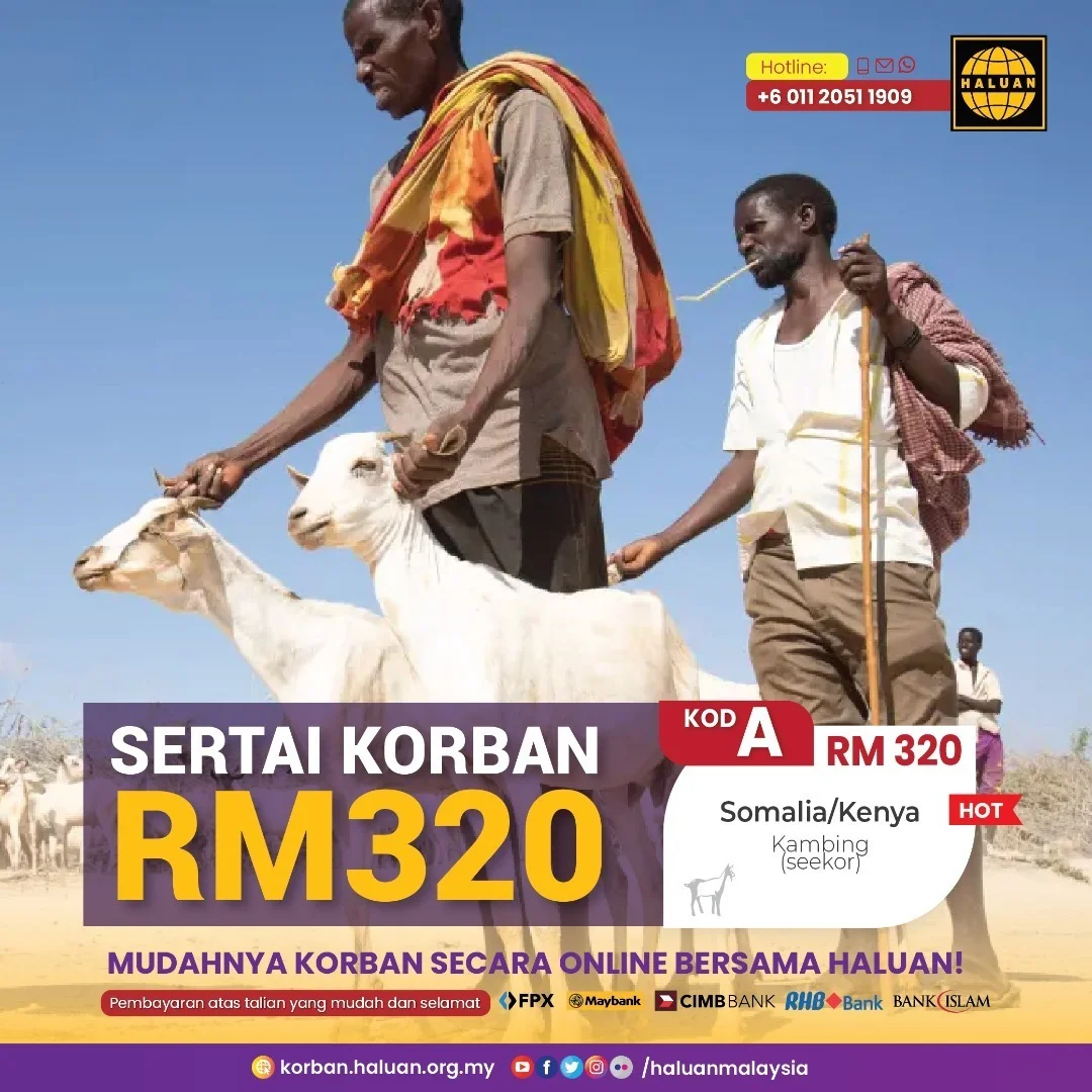 Jom berkorban di SOMALIA. Hanya RM 320 SEBAHAGIAN!