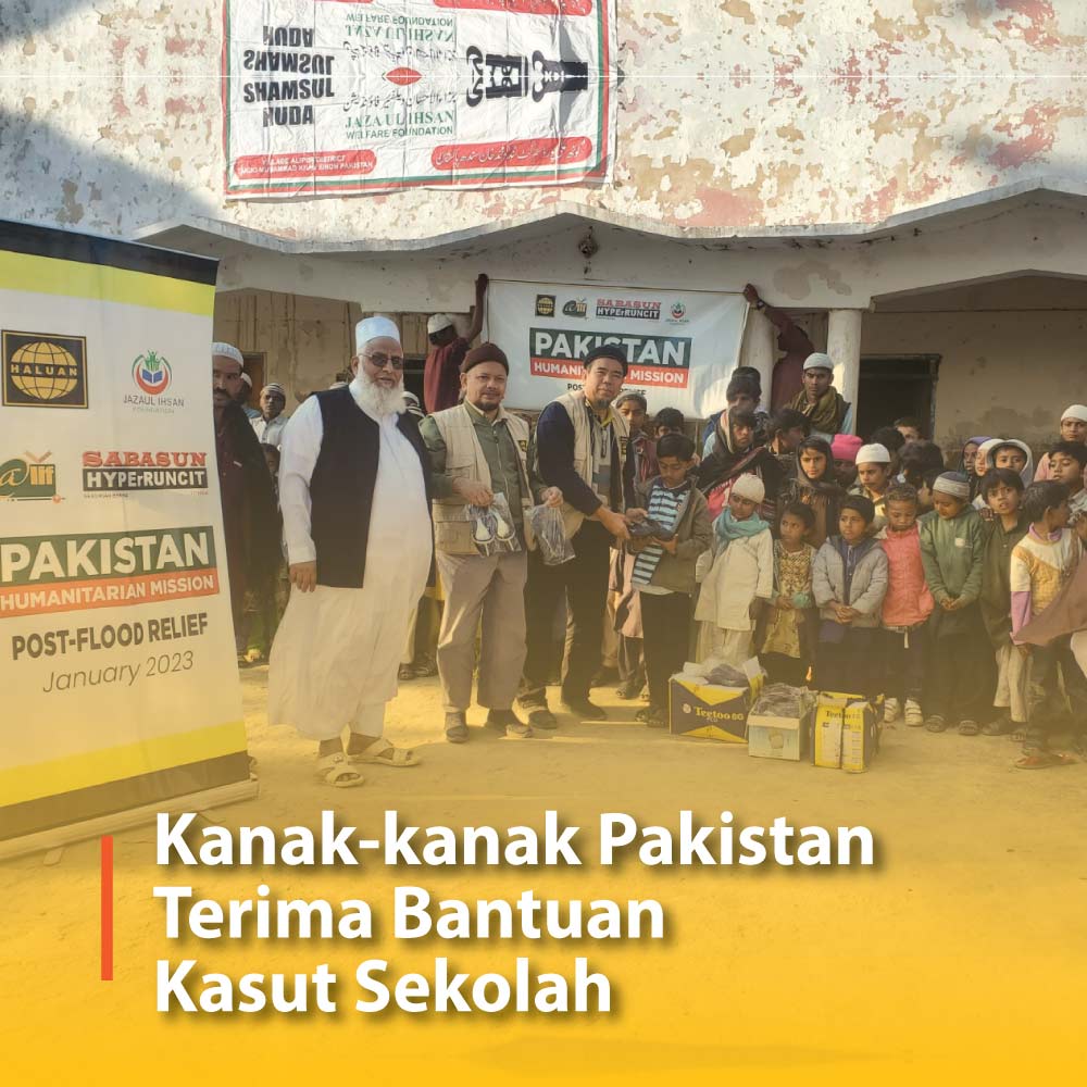 Kanak-kanak Pakistan Terima Bantuan Kasut Sekolah