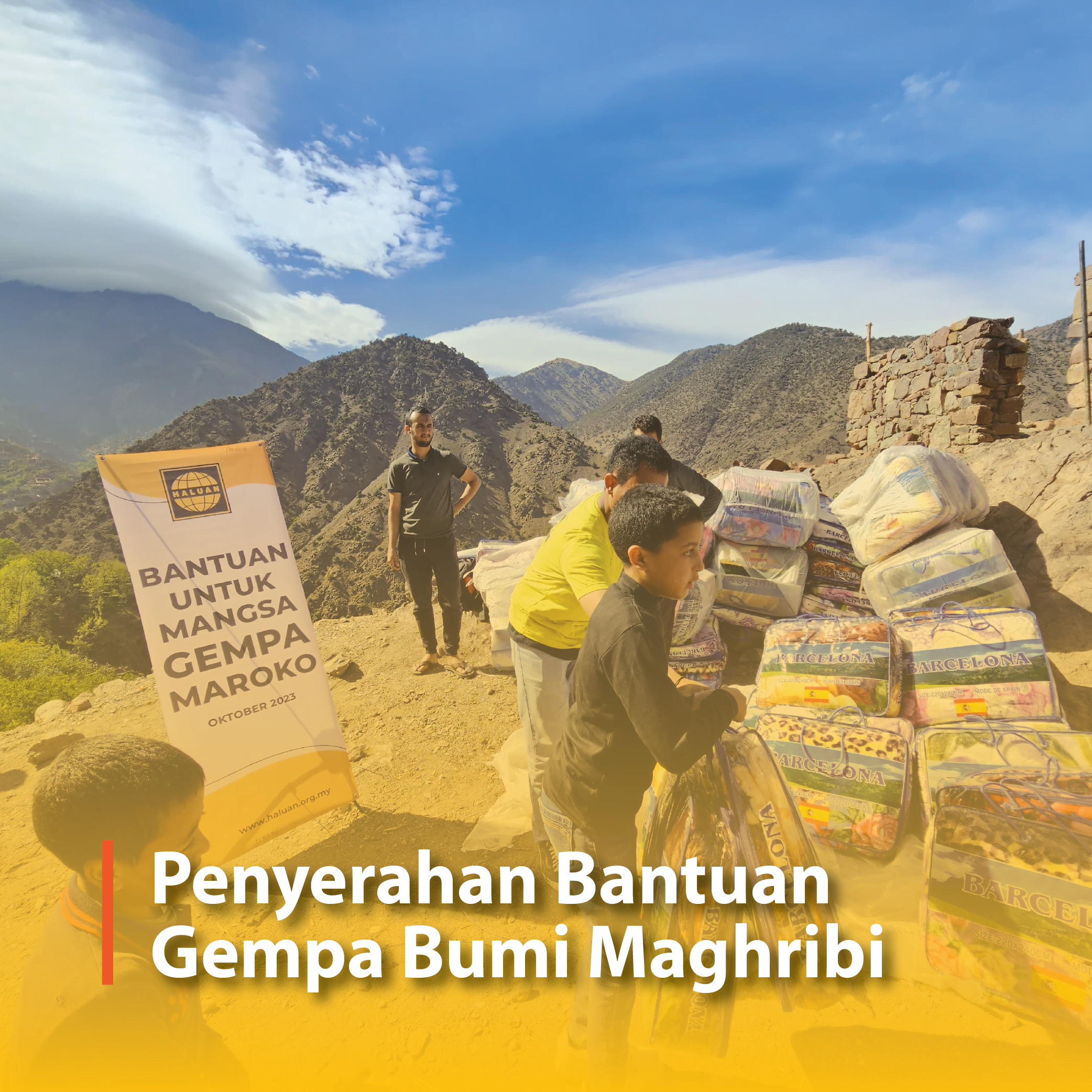 Penyerahan Bantuan Gempa Bumi Maghribi