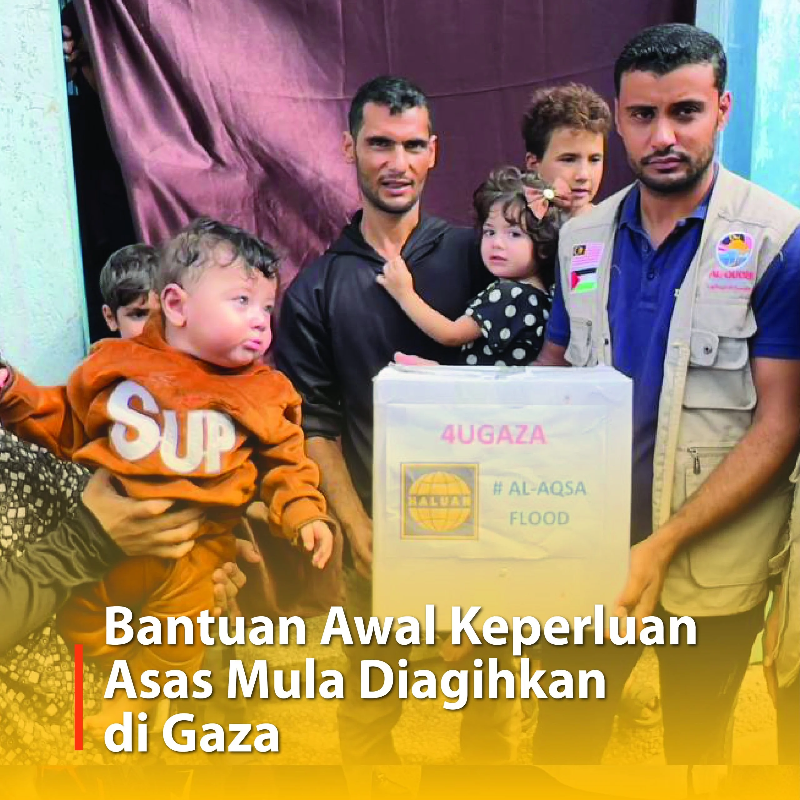 Bantuan Awal Keperluan Asas Mula Diagihkan di Gaza