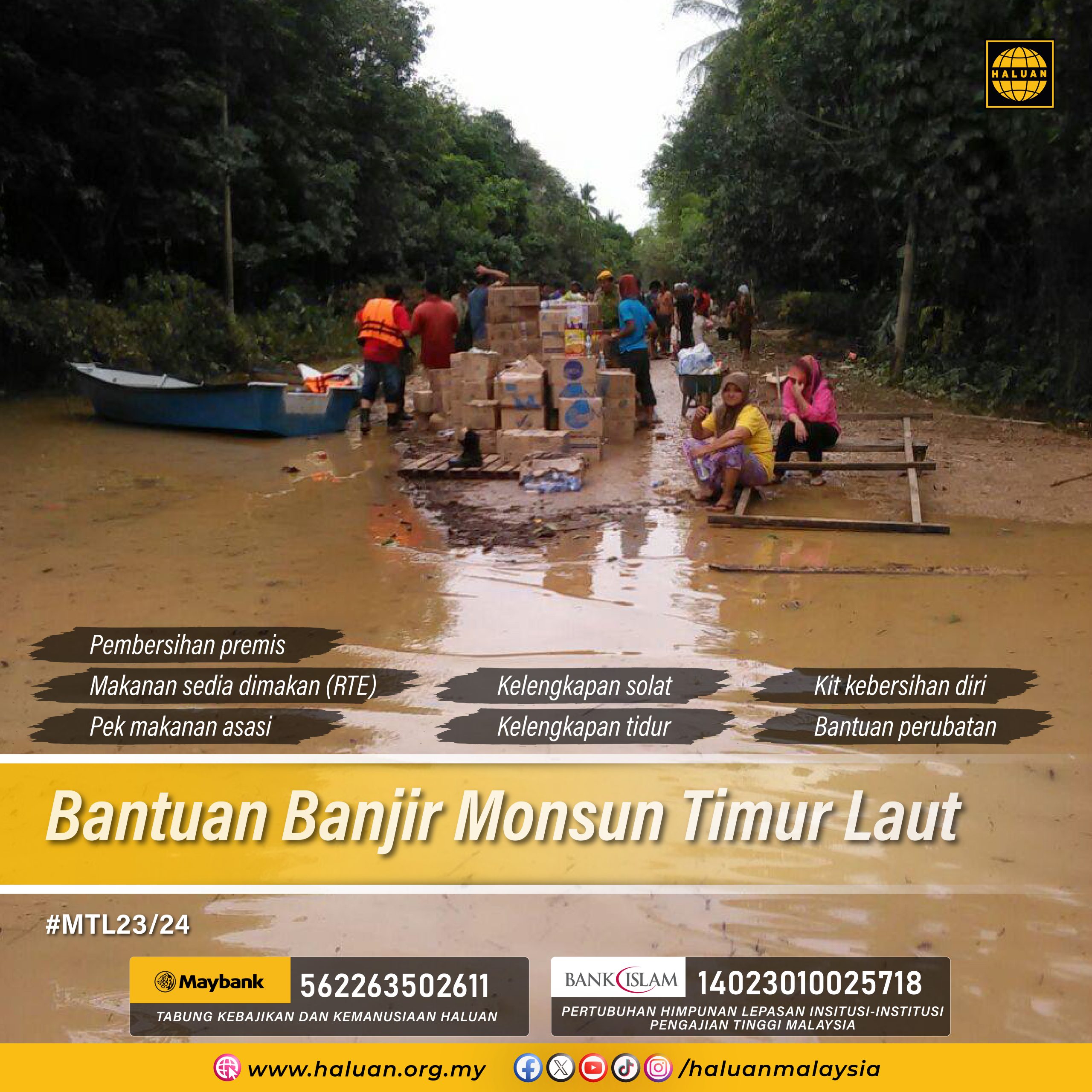 Bantuan Banjir Monsun Timur Laut