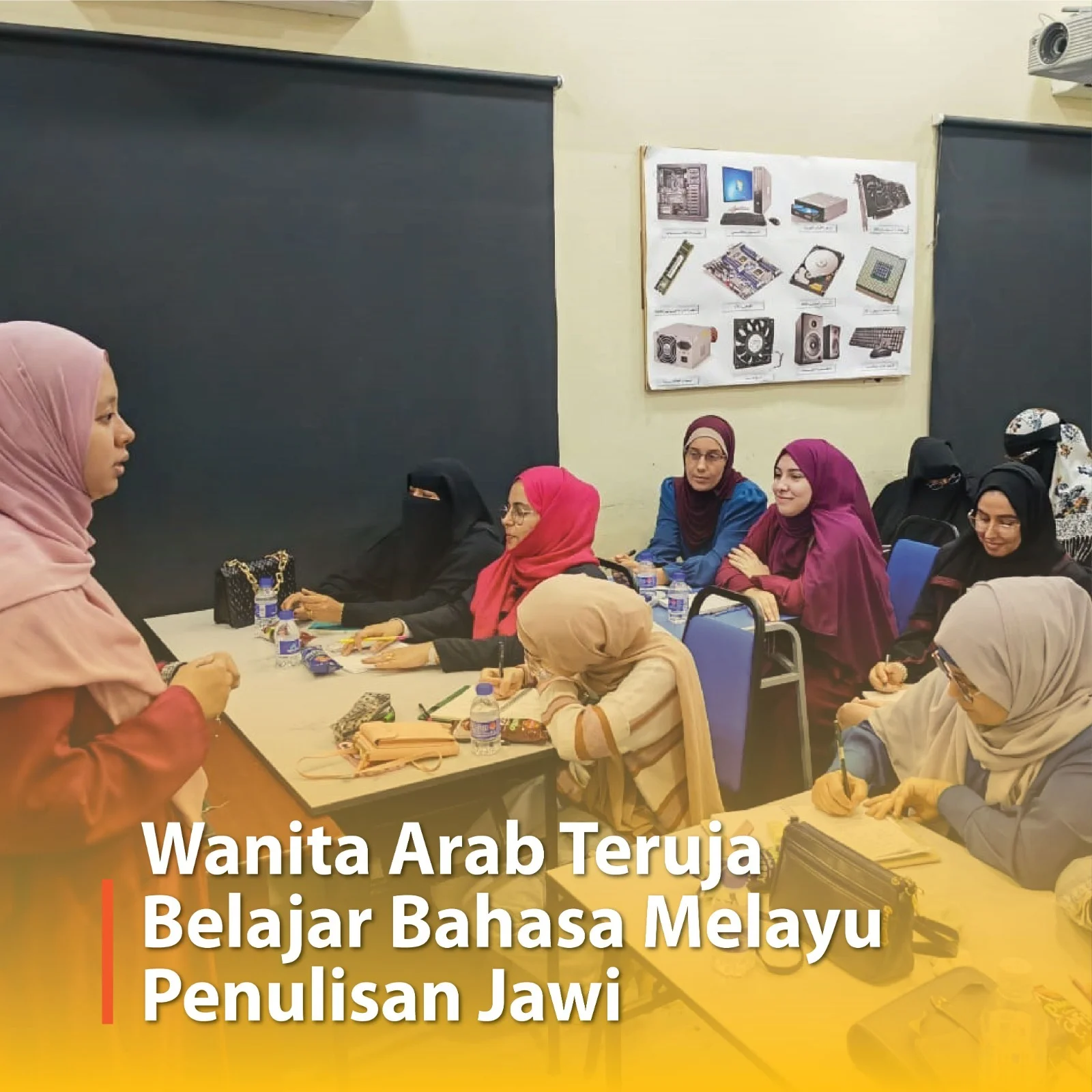 Wanita Arab Teruja Belajar Bahasa Melayu Penulisan Jawi