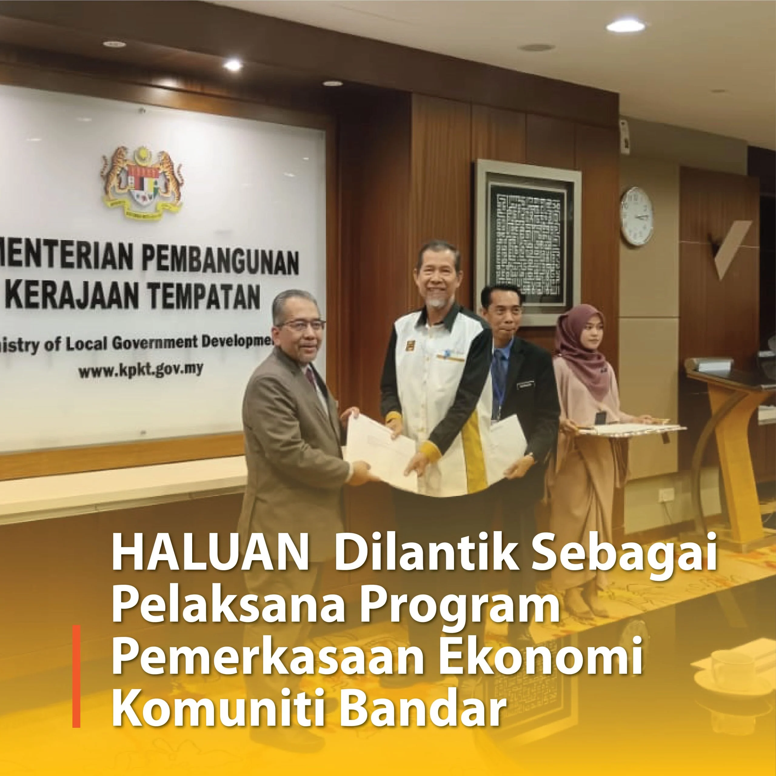 HALUAN Dilantik Sebagai Pelaksana Program Pemerkasaan Ekonomi Komuniti Bandar