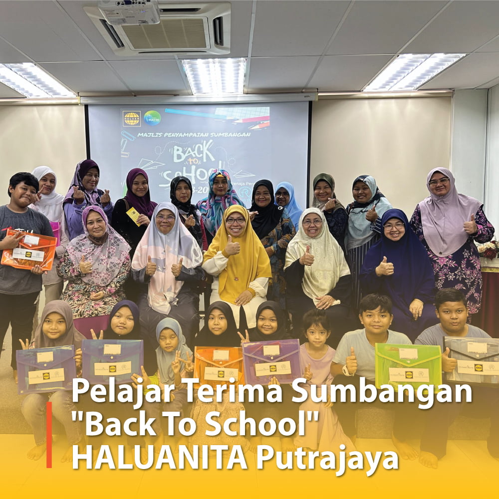 Murid Sekolah Terima Sumbangan “Back To School” HALUANITA Putrajaya