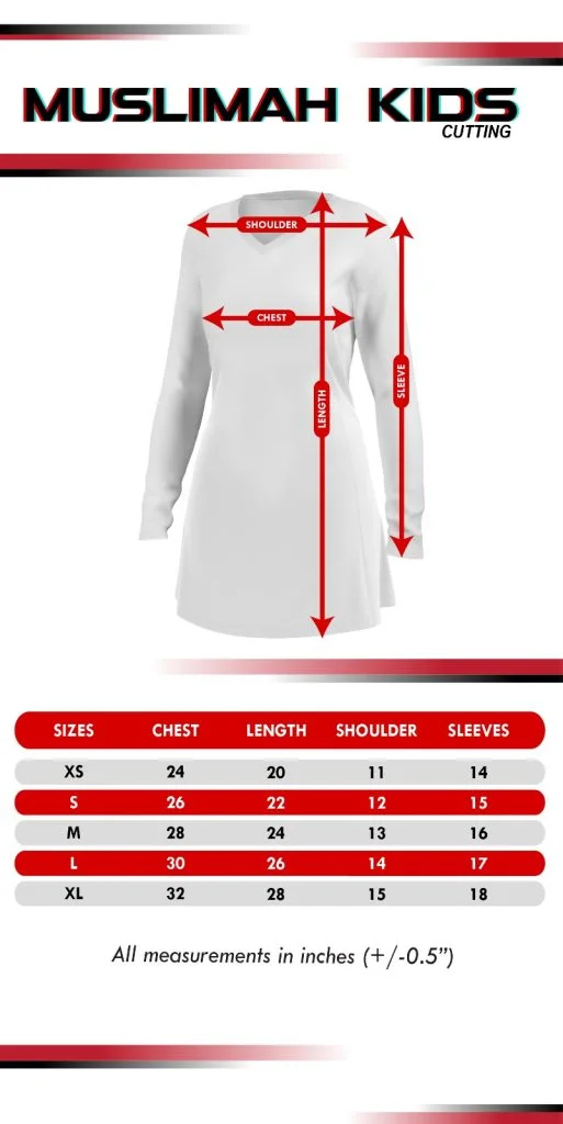 Size Chart Muslimah Kids