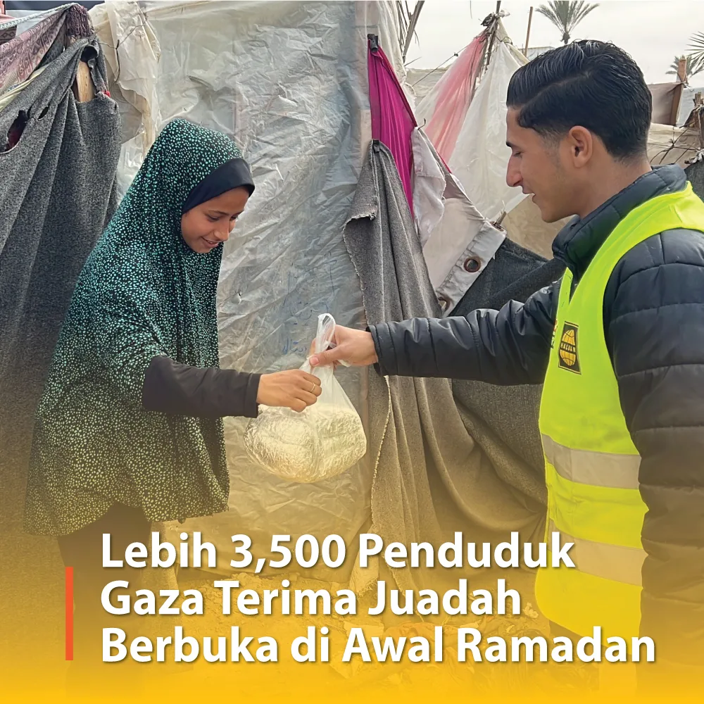 Lebih 3,500 Penduduk Gaza Terima Juadah Berbuka di Awal Ramadan