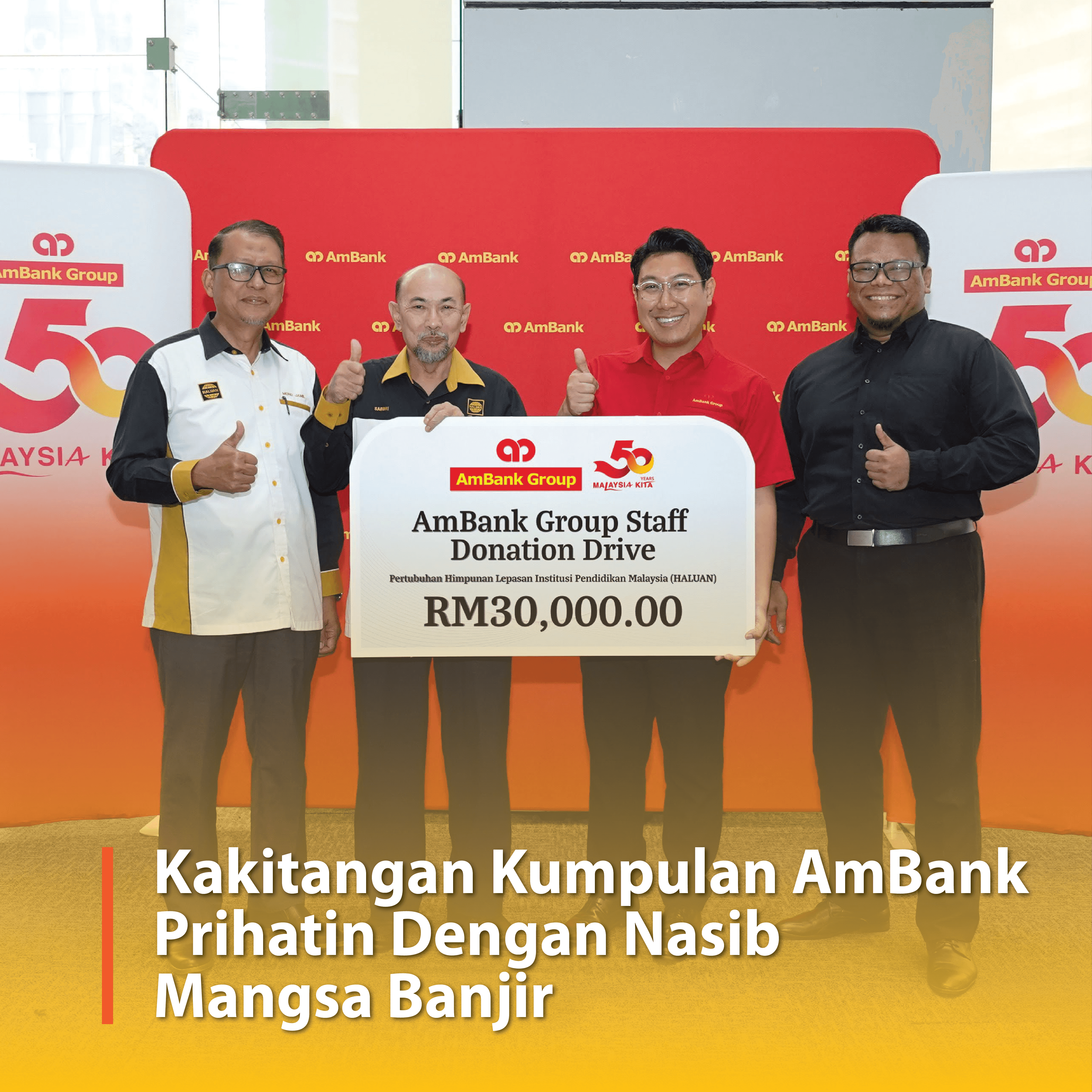 Kakitangan Kumpulan AmBank Prihatin Dengan Nasib Mangsa Banjir